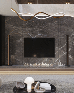 Custom stone surfaces used beyond the kitchen in a Southlake TX home