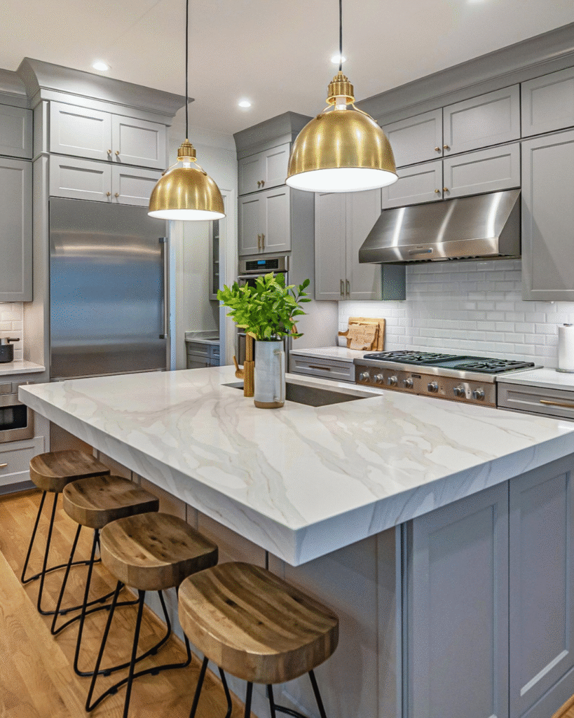 Custom natural stone countertops in a Southlake TX kitchen featuring 2027 design trends
